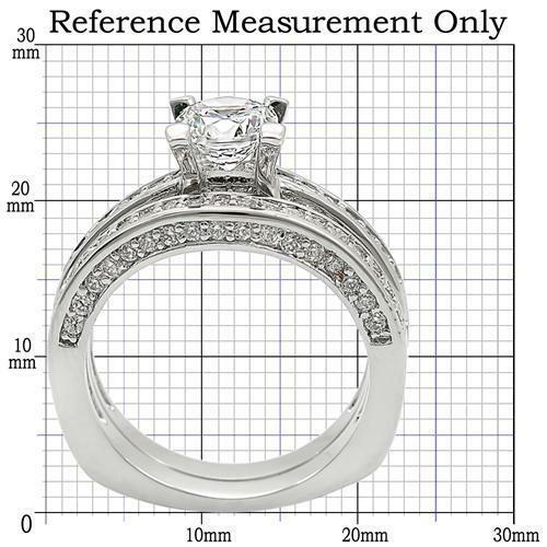 Jewellery Kingdom Engagement Ladies Cz Wedding Band 2pcs 250ct Bridal Ring Set (Silver) Secondary image