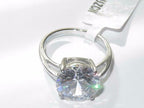 Jewellery Kingdom Engagement Round Solitaire Simulated Diamond Stainless Steel Ring (Silver) - Rings - British D'sire