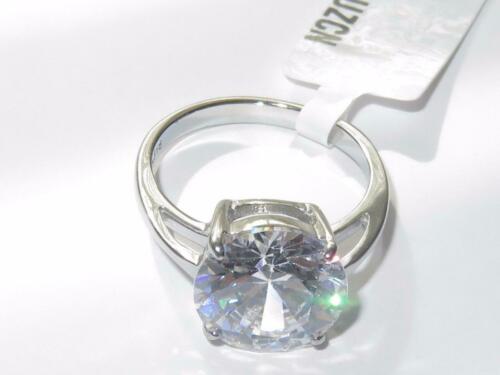 Jewellery Kingdom Engagement Round Solitaire Simulated Diamond Stainless Steel Ring (Silver) - Rings - British D'sire