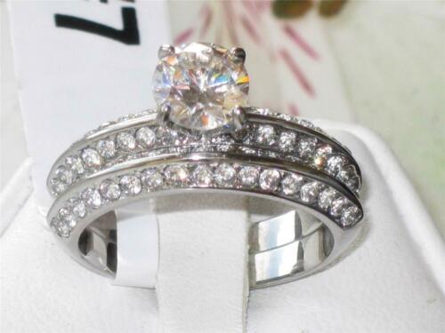Jewellery Kingdom Engagement Set Wedding Band 2pcs Stainless Steel Cz 1 Carat Silver Ring - Jewelry Rings - British D'sire