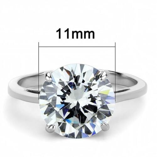 Jewellery Kingdom Engagement Solitaire Cocktail Stainless Steel 11mm Ring Secondary image