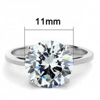 Jewellery Kingdom Engagement Solitaire Cocktail Stainless Steel 11mm Ring - Rings - British D'sire