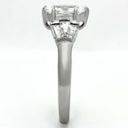 Jewellery Kingdom Engagement Stainless Steel Ladies Marquise Baguette Ring - Engagement Rings - British D'sire