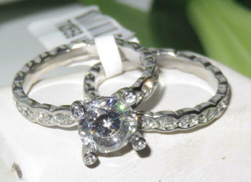 Jewellery Kingdom Engagement Wedding Band 2 Carat Ladies Ring Set (Silver) - Engagement Rings - British D'sire Main image