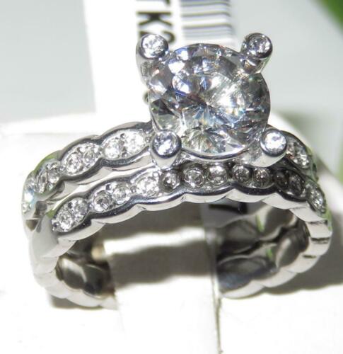Jewellery Kingdom Engagement Wedding Band 2 Carat Ladies Ring Set (Silver) - Engagement Rings - British D'sire