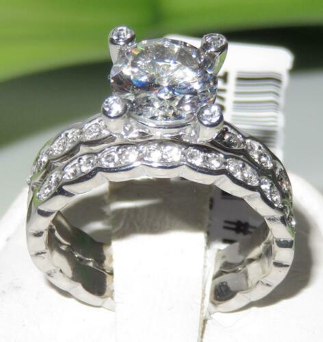 Jewellery Kingdom Engagement Wedding Band 2 Carat Ladies Ring Set (Silver) - Engagement Rings - British D'sire