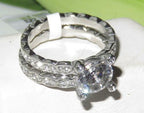 Jewellery Kingdom Engagement Wedding Band 2 Carat Ladies Ring Set (Silver) - Engagement Rings - British D'sire
