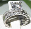 Jewellery Kingdom Engagement Wedding Band 2 Carat Ladies Ring Set (Silver) - Engagement Rings - British D'sire