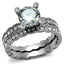 Jewellery Kingdom Engagement Wedding Ladies Simulated Diamonds Ring Set (Silver) - Jewelry Rings - British D'sire