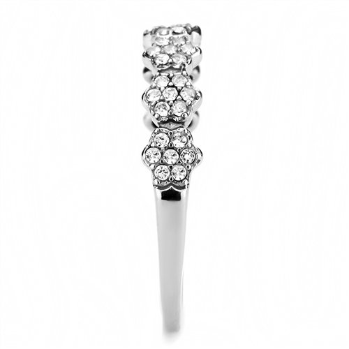 Jewellery Kingdom Eternity Pretty Stainless Steel Ladies Band Ring (Silver) - Rings - British D'sire