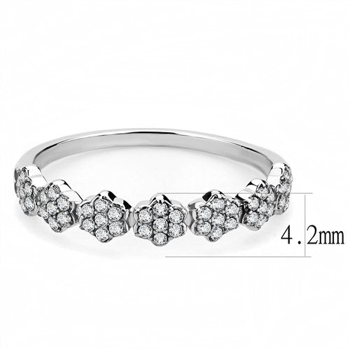 Jewellery Kingdom Eternity Pretty Stainless Steel Ladies Band Ring (Silver) - Rings - British D'sire