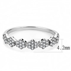 Jewellery Kingdom Eternity Pretty Stainless Steel Ladies Band Ring (Silver) - Rings - British D'sire