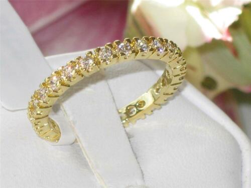 Jewellery Kingdom Eternity Stacking 2.3mm Ladies Cubic Zirconia Full Band Ring (Gold) Secondary image