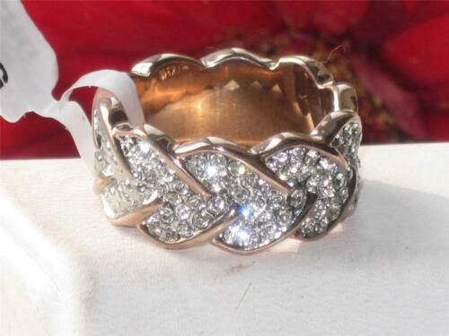 Jewellery Kingdom Filled Stainless Steel Eternity Cubic Zirconia Ring (Rose Gold) - Jewelry Rings - British D'sire
