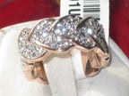 Jewellery Kingdom Filled Stainless Steel Eternity Cubic Zirconia Ring (Rose Gold) - Jewelry Rings - British D'sire