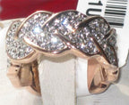Jewellery Kingdom Filled Stainless Steel Eternity Cubic Zirconia Ring (Rose Gold) - Jewelry Rings - British D'sire