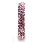 Jewellery Kingdom Full Eternity Band Sapphire Stacking Stainless Steel Ring (Pink) - Jewelry Rings - British D'sire