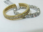 Jewellery Kingdom Full Eternity Bands Stacking Silver Two Tone Stainless Steel Rings (Gold) - Jewelry Rings - British D'sire