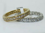 Jewellery Kingdom Full Eternity Bands Stacking Silver Two Tone Stainless Steel Rings (Gold) - Jewelry Rings - British D'sire