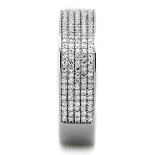 Jewellery Kingdom Full Eternity Sterling Silver 925 Stamped Sparkling Ladies Cubic Zirconia Band Ring Secondary image