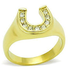 Jewellery Kingdom Gold Horse Shoe Cz Ladies Ring - Jewelry Rings - British D'sire
