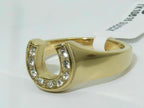 Jewellery Kingdom Gold Horse Shoe Cz Ladies Ring - Jewelry Rings - British D'sire