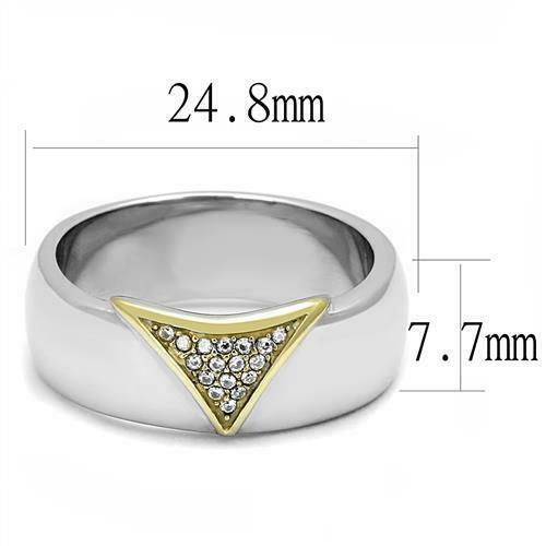 Jewellery Kingdom Gold Signet Pinky Thumb Stainless Steel Mens Cubic Zirconia Band Ring Secondary image