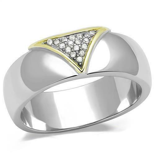 Jewellery Kingdom Gold Signet Pinky Thumb Stainless Steel Mens Cubic Zirconia Band Ring - Jewelry Rings - British D'sire Main image