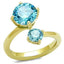 Jewellery Kingdom Gold Solitaires Stainless Steel 18kt Dress Ladies Ring (Blue Topaz) - Jewelry Rings - British D'sire