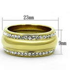 Jewellery Kingdom Gold Wedding Band 9mm Cubic Zirconia 18kt Yellow Gold Steel Ring - Jewelry Rings - British D'sire