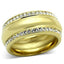 Jewellery Kingdom Gold Wedding Band 9mm Cubic Zirconia 18kt Yellow Gold Steel Ring - Jewelry Rings - British D'sire