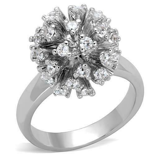Jewellery Kingdom Handmade Cubic Zirconia Solitaires Raised Rhodium Ladies Ring (Silver) - Rings - British D'sire Main image