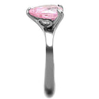Jewellery Kingdom Heart Ladies 4ct Cubic Zirconia Sapphire Stainless Steel Ring (Pink) - Jewelry Rings - British D'sire