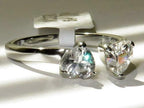 Jewellery Kingdom Heart Solitaires Cubic Zirconia 150 Carat Stainless Steel Ring (Silver) - Jewelry Rings - British D'sire