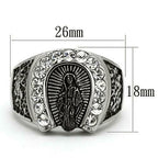 Jewellery Kingdom Jesus Religious Signet Pinky Cubic Zirconia Stainless Steel Mens Horse Shoe Ring (Silver) - Jewelry Rings - British D'sire