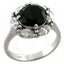 Jewellery Kingdom Jet Sterling Silver CZ Ladies Dress 4CT Marquise Ring (Black) - Jewelry Rings - British D'sire
