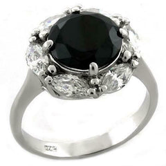 Jewellery Kingdom Jet Sterling Silver CZ Ladies Dress 4CT Marquise Ring (Black) - Jewelry Rings - British D'sire
