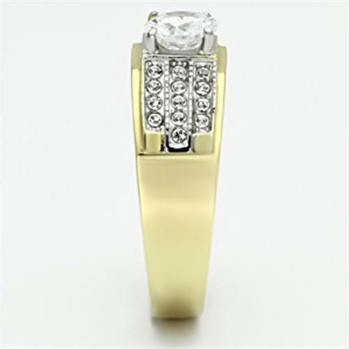 Jewellery Kingdom Jewellery Kingdom Mens Cz Signet Pinky 2 Carat Realistic Steel Gold Ring Secondary image