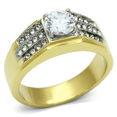 Jewellery Kingdom Jewellery Kingdom Mens Cz Signet Pinky 2 Carat Realistic Steel Gold Ring - Jewelry Rings - British D'sire