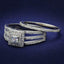 Jewellery Kingdom Lades Sterling Silver Princess Wedding Engagement Band 2pc Ring Set - Jewelry Rings - British D'sire