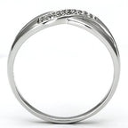 Jewellery Kingdom Ladies 1 Carat Cz Sterling Silver Crossover Micro Pave Triple Row Ring - Jewelry Rings - British D'sire