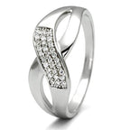 Jewellery Kingdom Ladies 1 Carat Cz Sterling Silver Crossover Micro Pave Triple Row Ring - Jewelry Rings - British D'sire