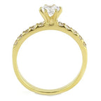 Jewellery Kingdom Ladies 1 Carat Solitaire Accents Cubic Zirconia Engagement Gold Ring - Jewelry Rings - British D'sire