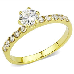 Jewellery Kingdom Ladies 1 Carat Solitaire Accents Cubic Zirconia Engagement Gold Ring - Jewelry Rings - British D'sire
