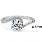 Jewellery Kingdom Ladies 1 Carat Solitaire Accents Stainless Steel Cz Twist Engagement Ring - Jewelry Rings - British D'sire
