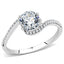 Jewellery Kingdom Ladies 1 Carat Solitaire Accents Stainless Steel Cz Twist Engagement Ring - Jewelry Rings - British D'sire