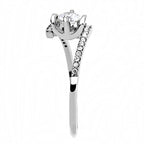 Jewellery Kingdom Ladies 1 Carat Twist Stainless Steel Cubic Zirconia Engagement Ring - Jewelry Rings - British D'sire