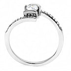 Jewellery Kingdom Ladies 1 Carat Twist Stainless Steel Cubic Zirconia Engagement Ring - Jewelry Rings - British D'sire