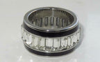 Jewellery Kingdom Ladies 11mm Band Full Eternity Wedding Baguettes Cubic Zirconia Stainless Steel Ring - Jewelry Rings - British D'sire