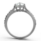 Jewellery Kingdom Ladies 1.50 Carat Cubic Zirconia Stainless Steel Silver Accents Ring - Jewelry Rings - British D'sire